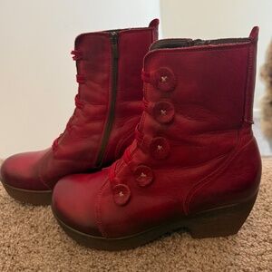 Jafa 671 Dark Red - DAII Button Up Boots